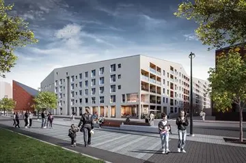 Tikkurilan ydinkeskustaan rakentuvan asuinkorttelin peruskivi muurattiin