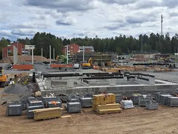 Lappeenrannan Sammontalon työmaalla puurungon asennustyöt käynnistyvät