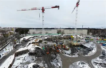 Laakson yhteissairaalan infratöiden toinen vaihe käynnistyy kerryttäen SRV:n tilauskantaa 101 miljoonalla eurolla