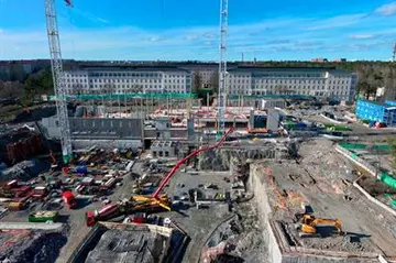 Laakson sairaala-alueen louhintatyöt loppusuoralla – työmaa vietti pohjantervajaisjuhlaa